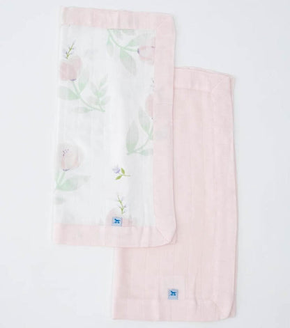 Little Unicorn Deluxe Muslin Security Blanket, 2 Pack - Pink Peony + Blush - UB0709