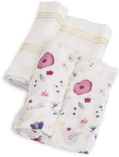 Little Unicorn Deluxe Muslin Swaddle, 2 Pack - Fairy Garden - UB0409