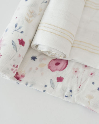 Little Unicorn Deluxe Muslin Swaddle, 2 Pack - Fairy Garden - UB0409