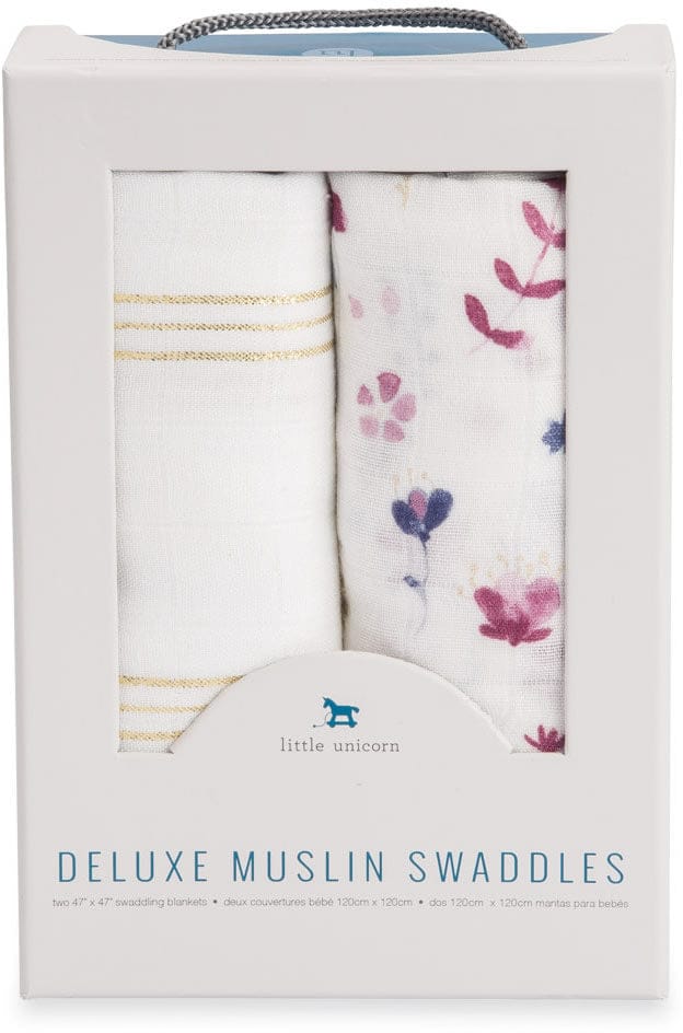 Little Unicorn Deluxe Muslin Swaddle, 2 Pack - Fairy Garden - UB0409