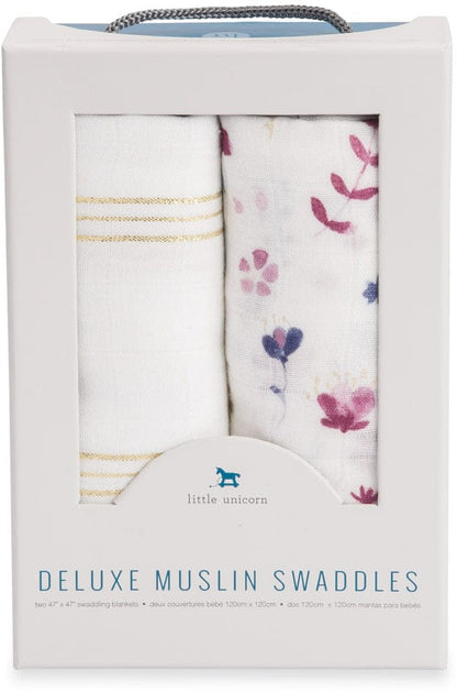 Little Unicorn Deluxe Muslin Swaddle, 2 Pack - Fairy Garden - UB0409