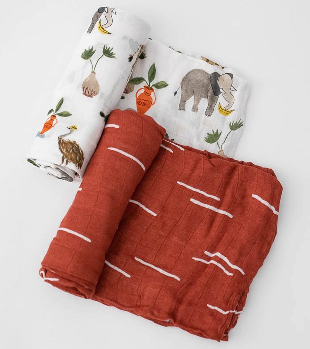 Little Unicorn Deluxe Muslin Swaddle 2 Pack - Safari Social - UB0413