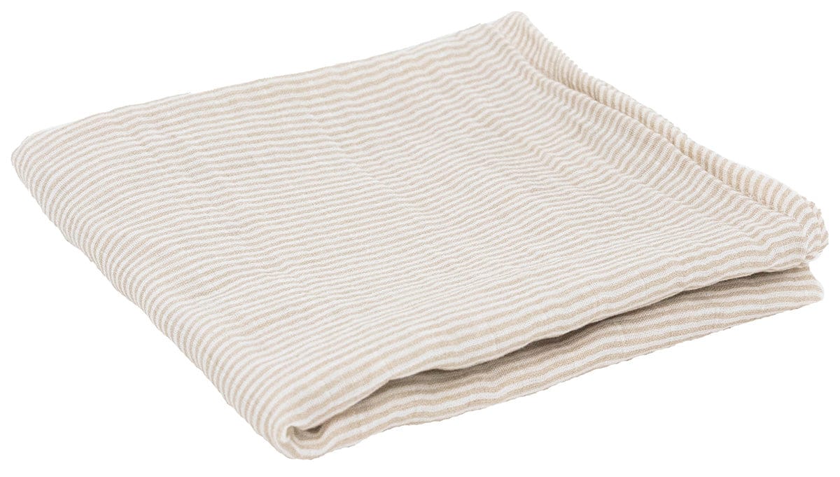 Little Unicorn Organic Cotton Muslin Swaddle Blanket - Sand Stripe - UB2608