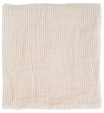 Little Unicorn Organic Cotton Muslin Swaddle Blanket - Sand Stripe - UB2608