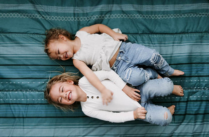 Little Unicorn Outdoor Blanket 5 x 7 - Shoreline Stripe - UB1907