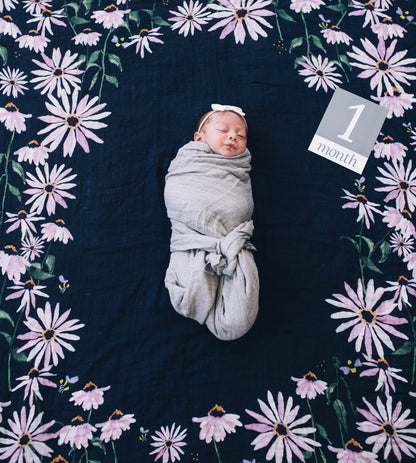Little Unicorn Photo Blanket - Dark Coneflower