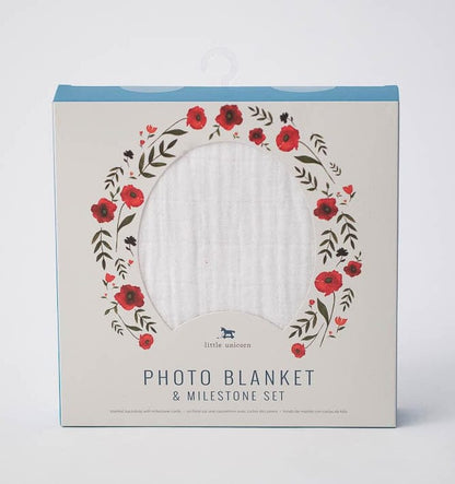 Little Unicorn Photo Blanket - Summer Poppy - UB2000