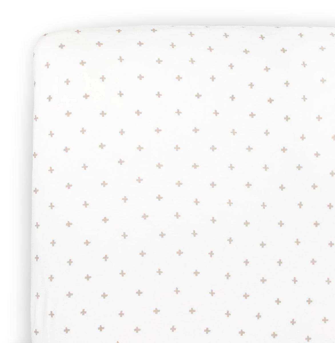 Little Unicorn Stretch Knit Crib Sheet - Grey Cross - UN1207