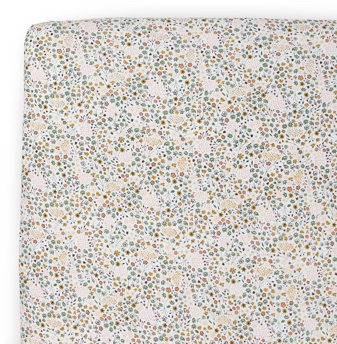 Little Unicorn Stretch Knit Crib Sheet - Pressed Petals - UN1204