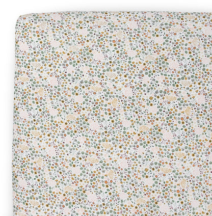 Little Unicorn Stretch Knit Crib Sheet - Pressed Petals - UN1204