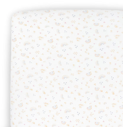 Little Unicorn Stretch Knit Crib Sheet - Rainbows - UN1205