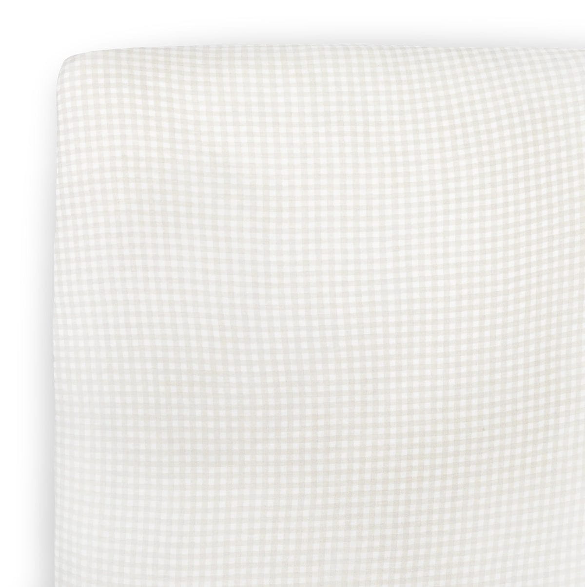 Little Unicorn Stretch Knit Crib Sheet - Tan Gingham - UN1206