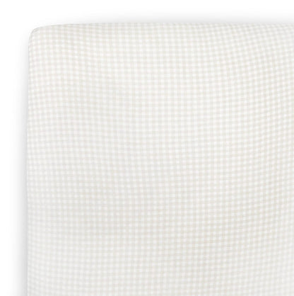 Little Unicorn Stretch Knit Crib Sheet - Tan Gingham - UN1206