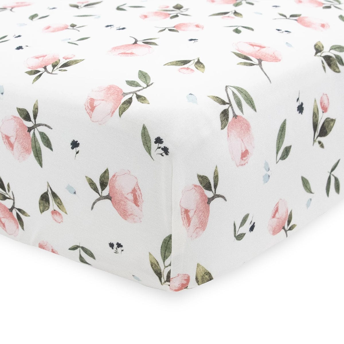 Little Unicorn Stretch Knit Crib Sheet - Watercolor Rose - UN1203