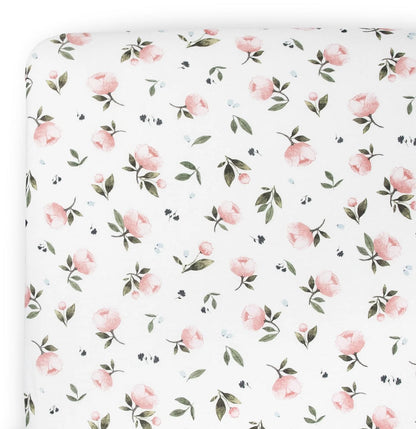 Little Unicorn Stretch Knit Crib Sheet - Watercolor Rose - UN1203