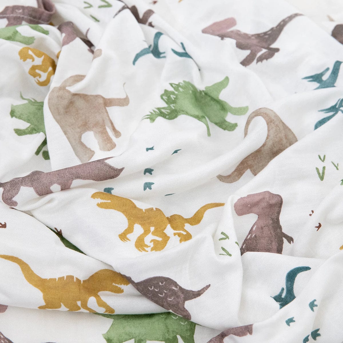 Little Unicorn Stretch Knit Swaddle Blanket - Dino Pals - UB3401