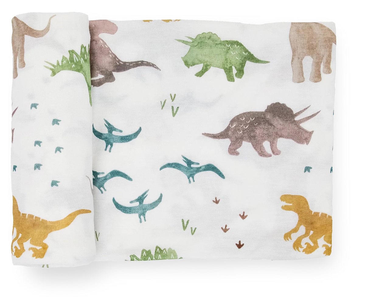 Little Unicorn Stretch Knit Swaddle Blanket - Dino Pals - UB3401