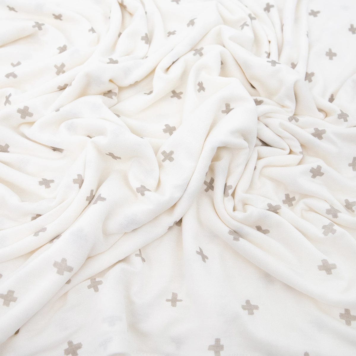 Little Unicorn Stretch Knit Swaddle Blanket - Grey Cross - UB3407