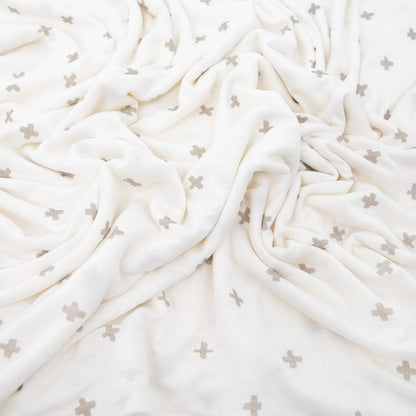Little Unicorn Stretch Knit Swaddle Blanket - Grey Cross - UB3407