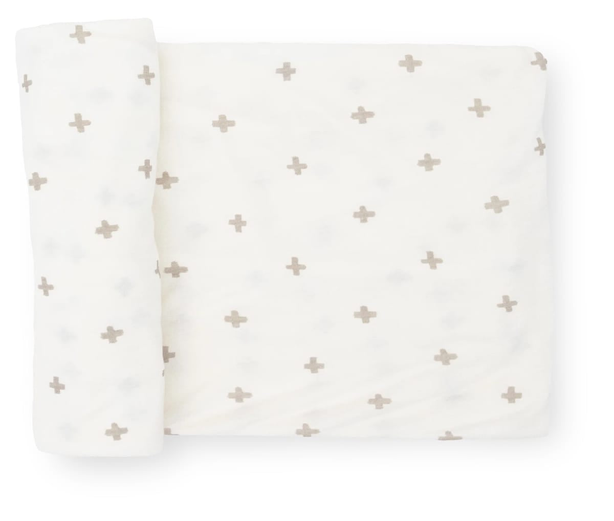 Little Unicorn Stretch Knit Swaddle Blanket - Grey Cross - UB3407