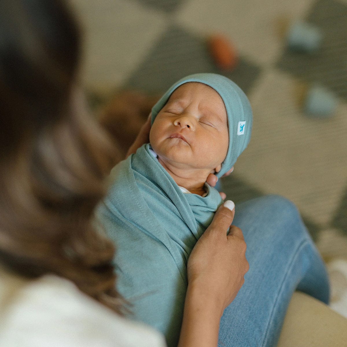 Little Unicorn Stretch Knit Swaddle Blanket - Harbor - UB3412
