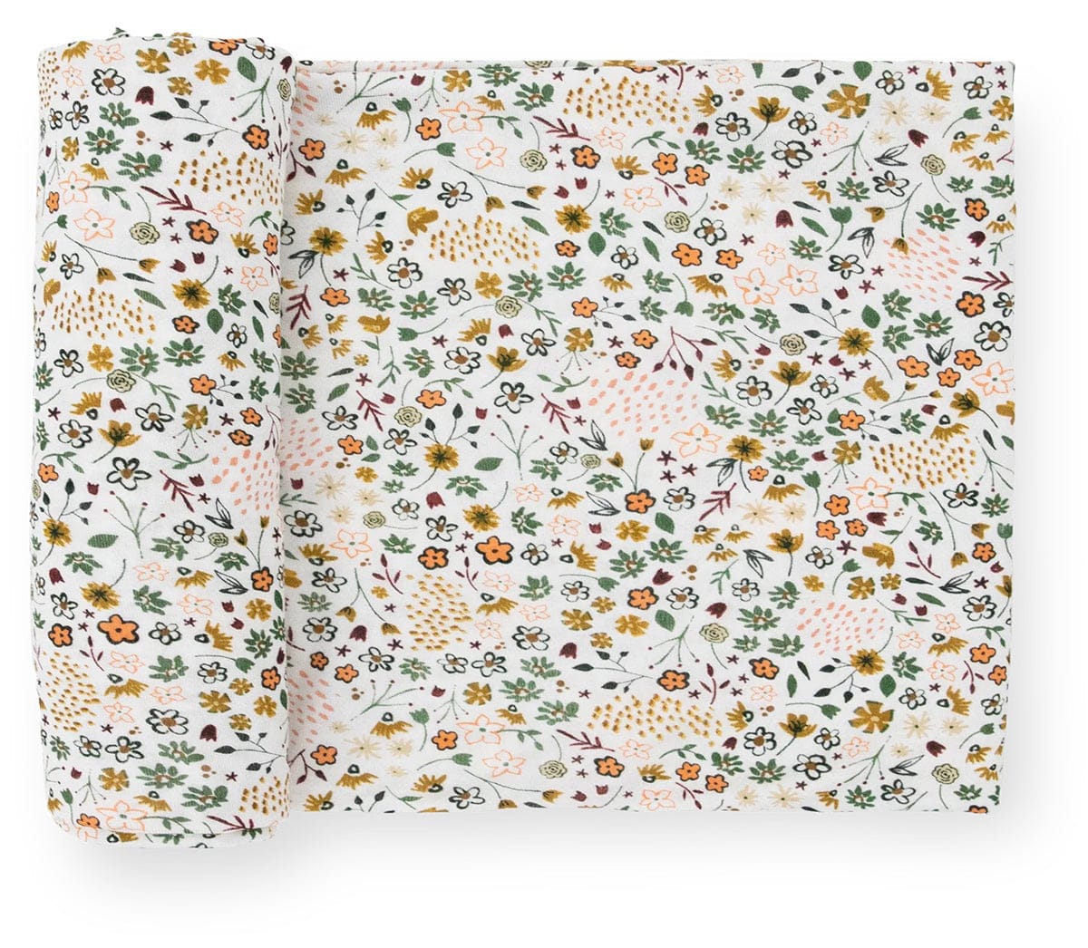 Little Unicorn Stretch Knit Swaddle Blanket - Pressed Petals - UB3404