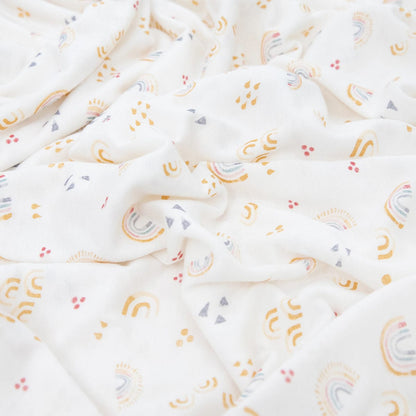 Little Unicorn Stretch Knit Swaddle Blanket - Rainbows - UB3405