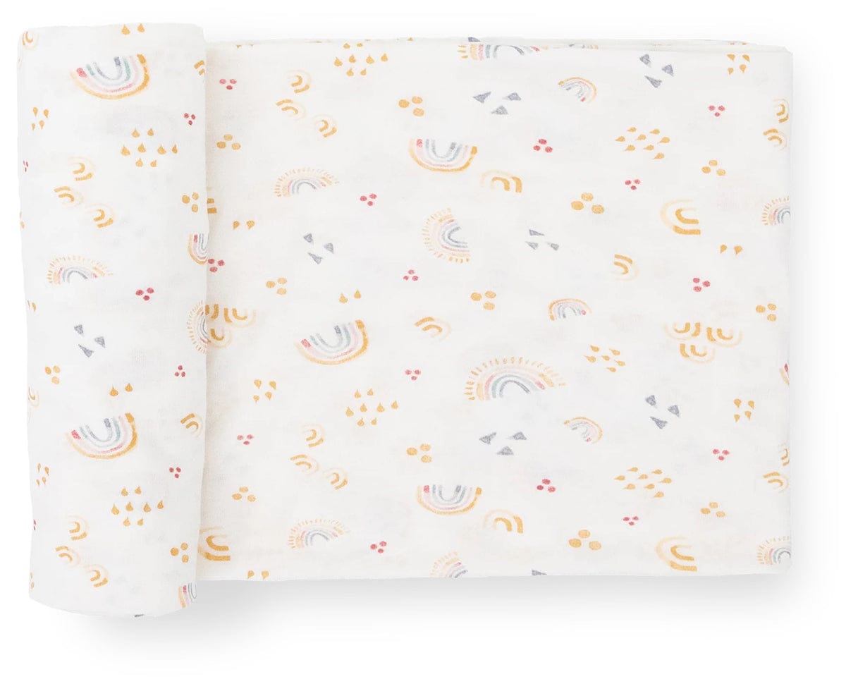 Little Unicorn Stretch Knit Swaddle Blanket - Rainbows - UB3405