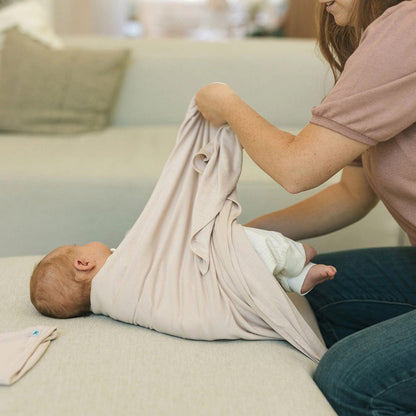 Little Unicorn Stretch Knit Swaddle Blanket - Soft Blush - UB3409