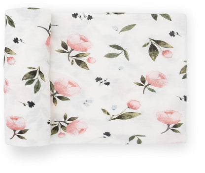 Little Unicorn Stretch Knit Swaddle Blanket - Watercolor Rose - UB3403