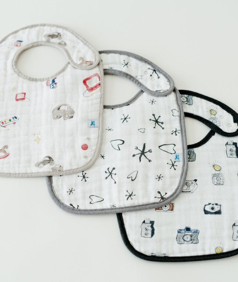 Little Unicorn + The Boss Baby Cotton Classic Bib 3-Pack - Toy Box - UF0012DW