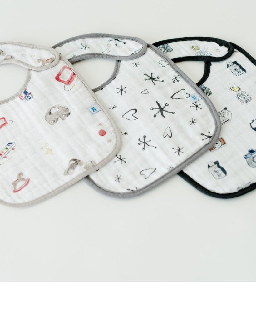 Little Unicorn + The Boss Baby Cotton Classic Bib 3-Pack - Toy Box - UF0012DW