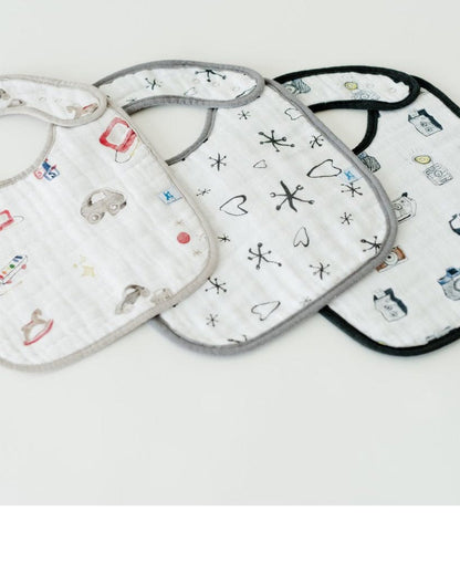 Little Unicorn + The Boss Baby Cotton Classic Bib 3-Pack - Toy Box - UF0012DW