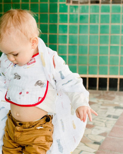 Little Unicorn + The Boss Baby Cotton Classic Bib 3-Pack - Toy Box - UF0012DW