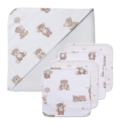 Living Textiles 5pc Bath Gift Set - Cuddly Bear