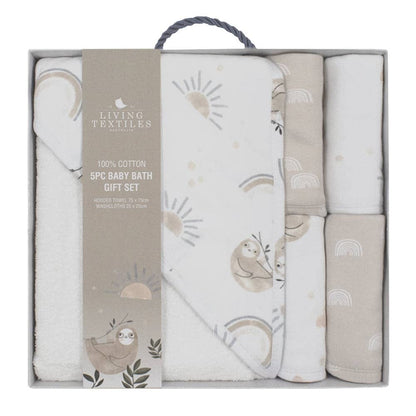 Living Textiles 5pc Bath Gift Set - Rainbow Sloth