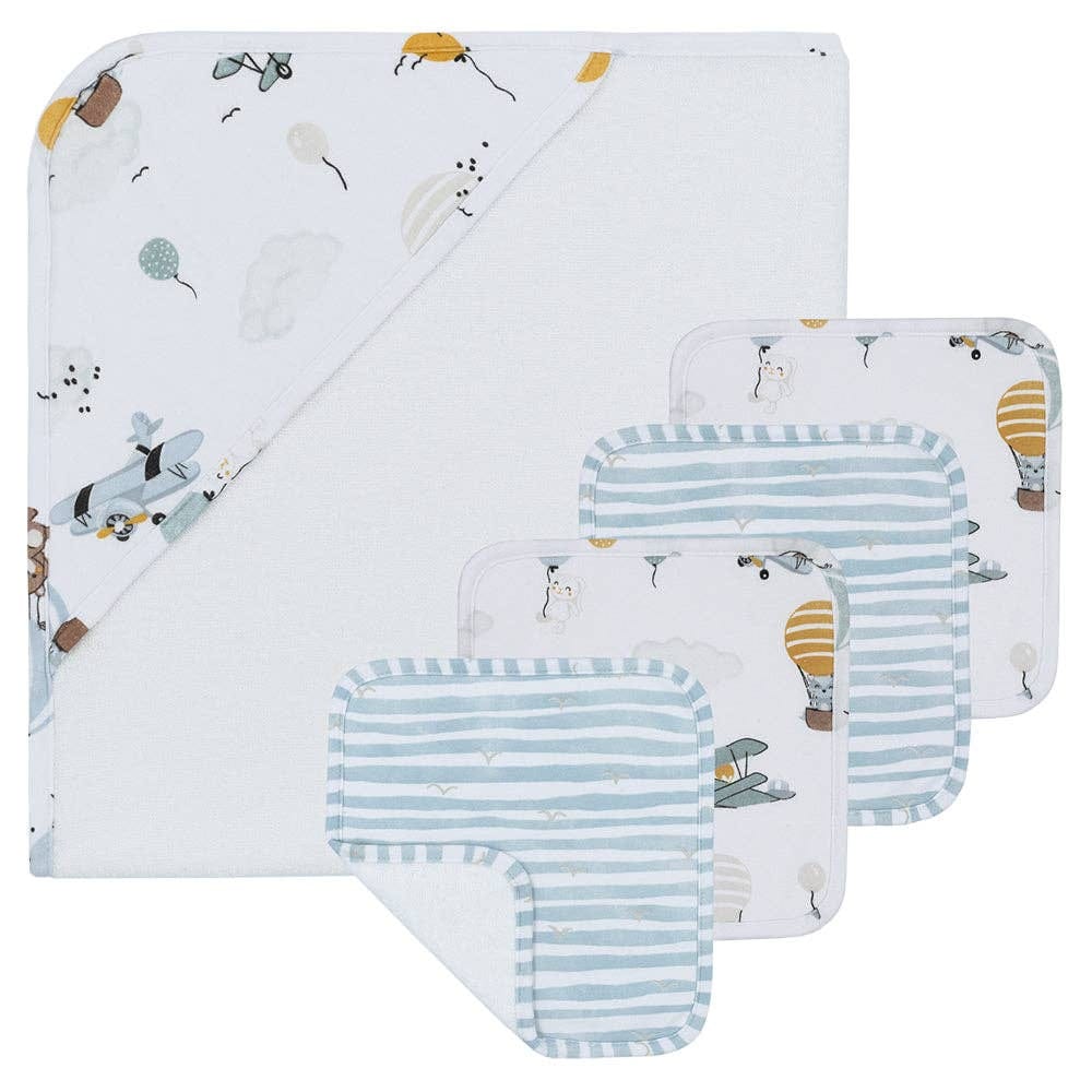 Living Textiles 5pc Bath Gift Set - Up And Up Away
