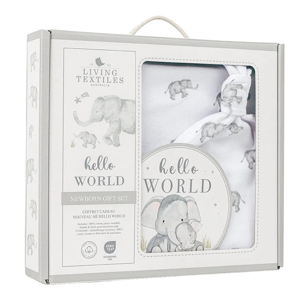 Living Textiles Hello World Gift Set - Elephant Heritage