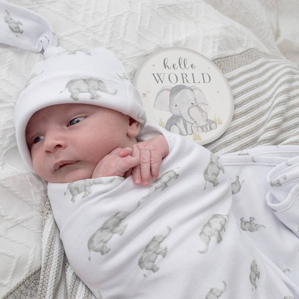 Living Textiles Hello World Gift Set - Elephant Heritage