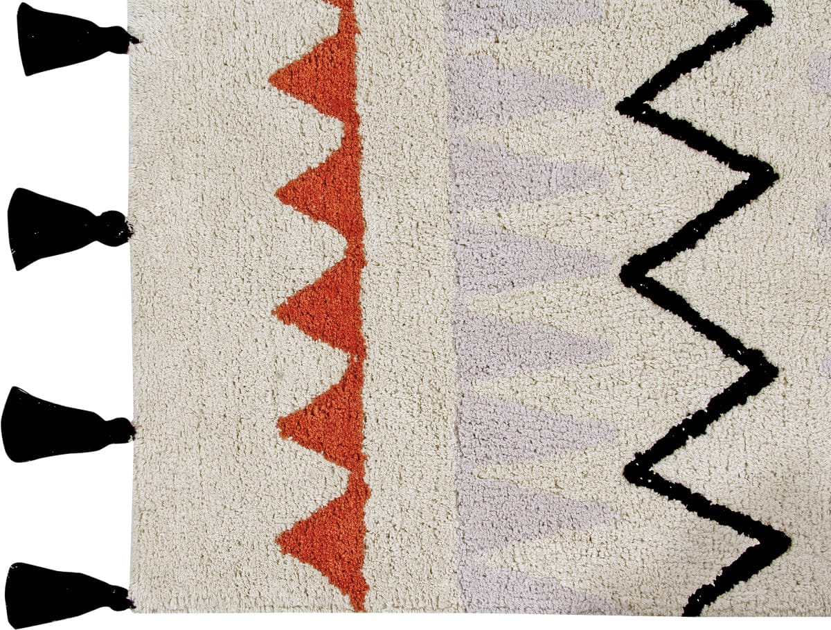 Lorena Canals Azteca Rug - Natural/Terracota (4' 8" x 6' 7") - C-AZ-NTE-L