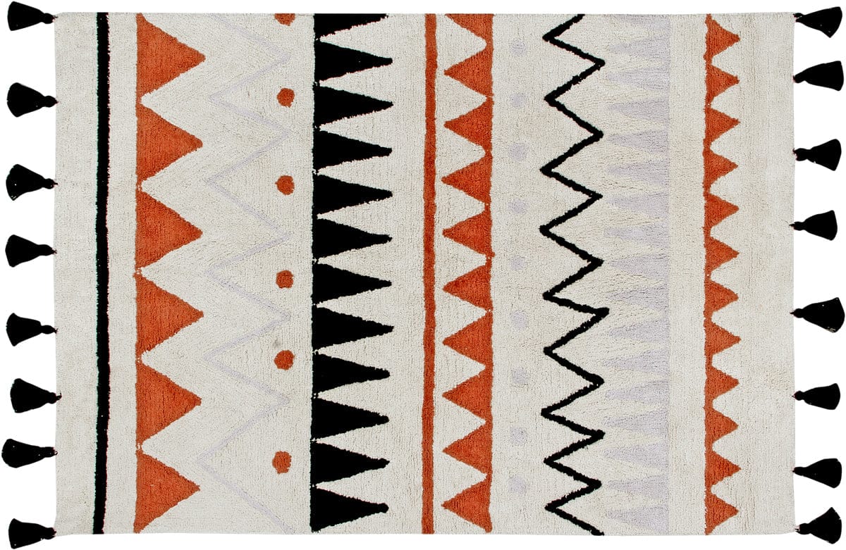 Lorena Canals Azteca Rug - Natural/Terracota (4' 8" x 6' 7") - C-AZ-NTE-L