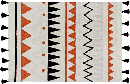 Lorena Canals Azteca Rug - Natural/Terracota (4' 8" x 6' 7") - C-AZ-NTE-L