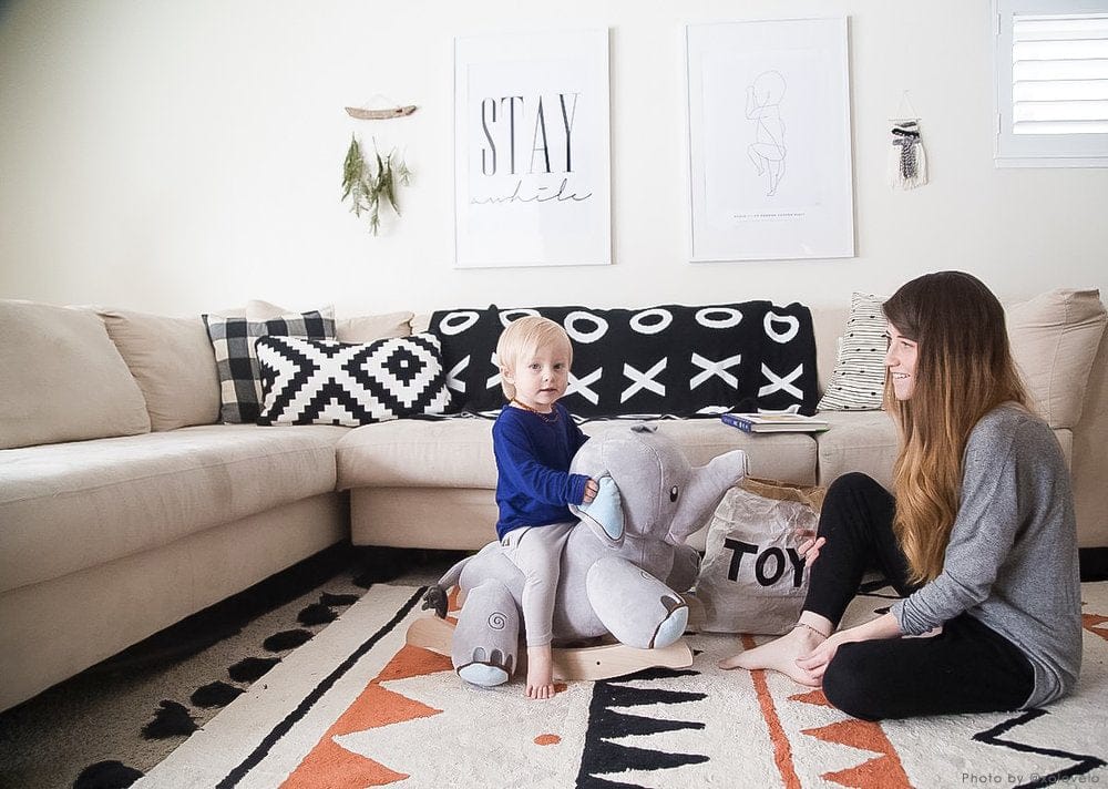 Lorena Canals Azteca Rug - Natural/Terracota (4' x 5' 3") - C-AZ-NTE