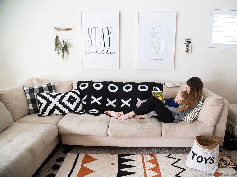 Lorena Canals Azteca Rug - Natural/Terracota (4' x 5' 3") - C-AZ-NTE