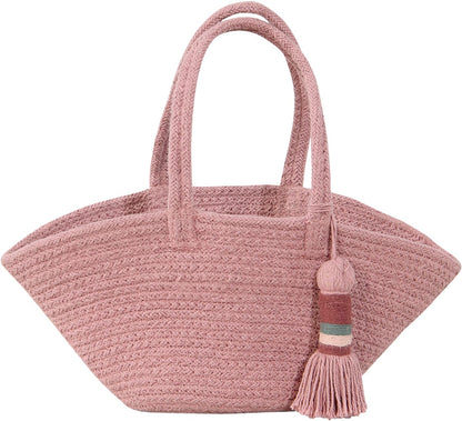 Lorena Canals Basket Cistell - Ash Rose - Small (1'1" x 4") - BSK-CIS-ASH-S