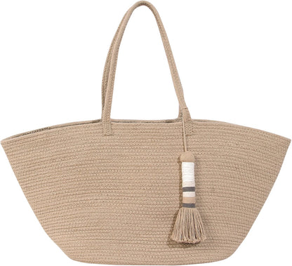 Lorena Canals Basket Cistell - Linen (2'2" x 7") - BSK-CIS-LIN