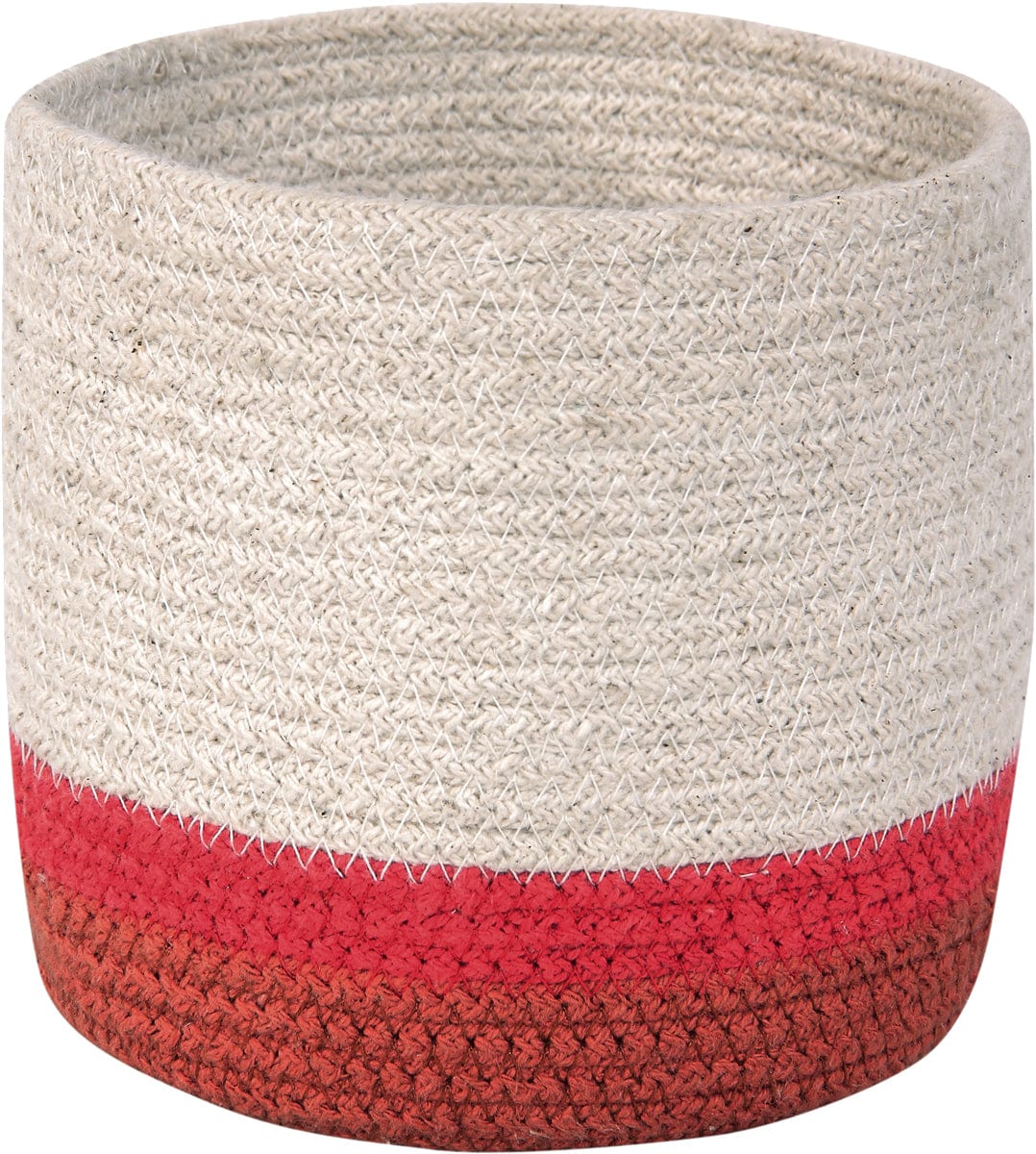 Lorena Canals Basket Mini Tricolor - Natural (6" x 6") - BSK-TRIC-NAT