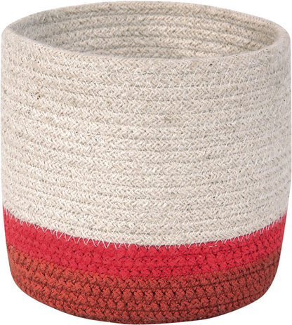 Lorena Canals Basket Mini Tricolor - Natural (6" x 6") - BSK-TRIC-NAT