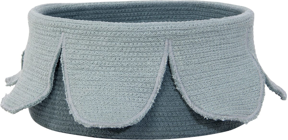 Lorena Canals Basket Petals - Vintage Blue/Dark Green (1'1" x 1'1") - BSK-PETALS-VB