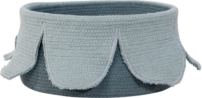 Lorena Canals Basket Petals - Vintage Blue/Dark Green (1'1" x 1'1") - BSK-PETALS-VB